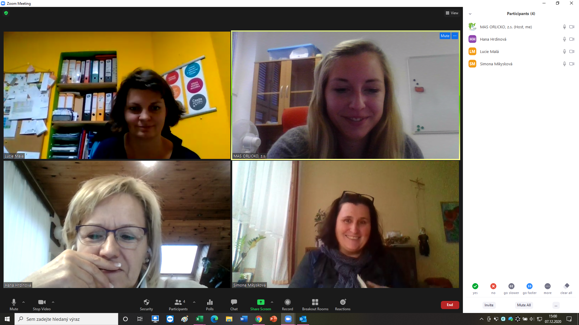 Společné distanční jednání pracovních skupin (ŽA_KR) 