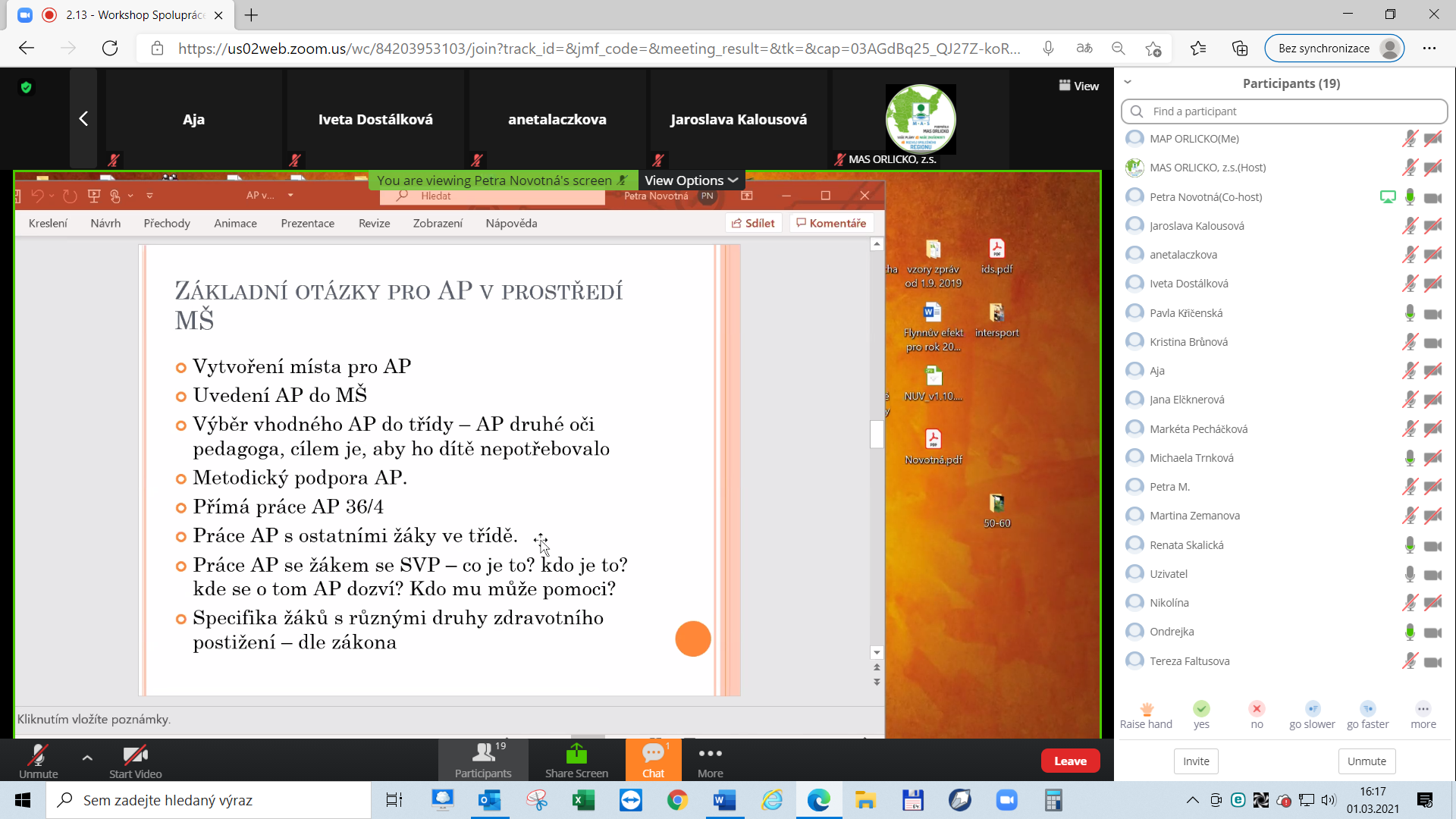 On-line workshop: Spolupráce pedagoga a asistenta v mateřských školách