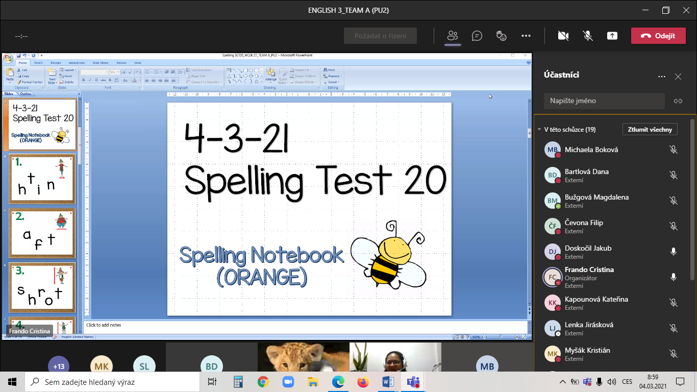 Ukázková hodina - Anglický jazyk s rodilým mluvčím on-line