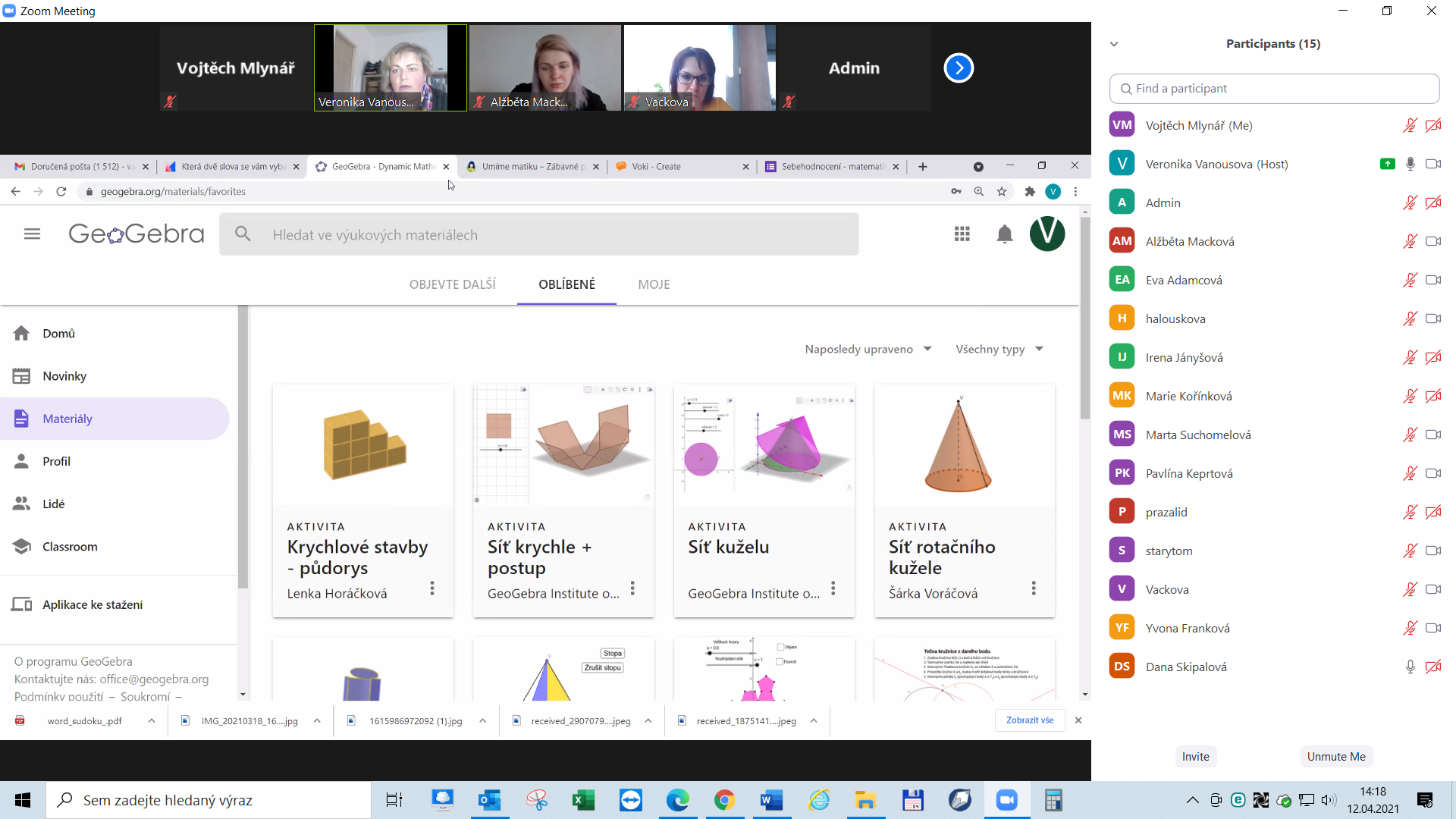 Workshop - Aktivizační metody při distanční výuce matematiky na 2. stupni ZŠ
