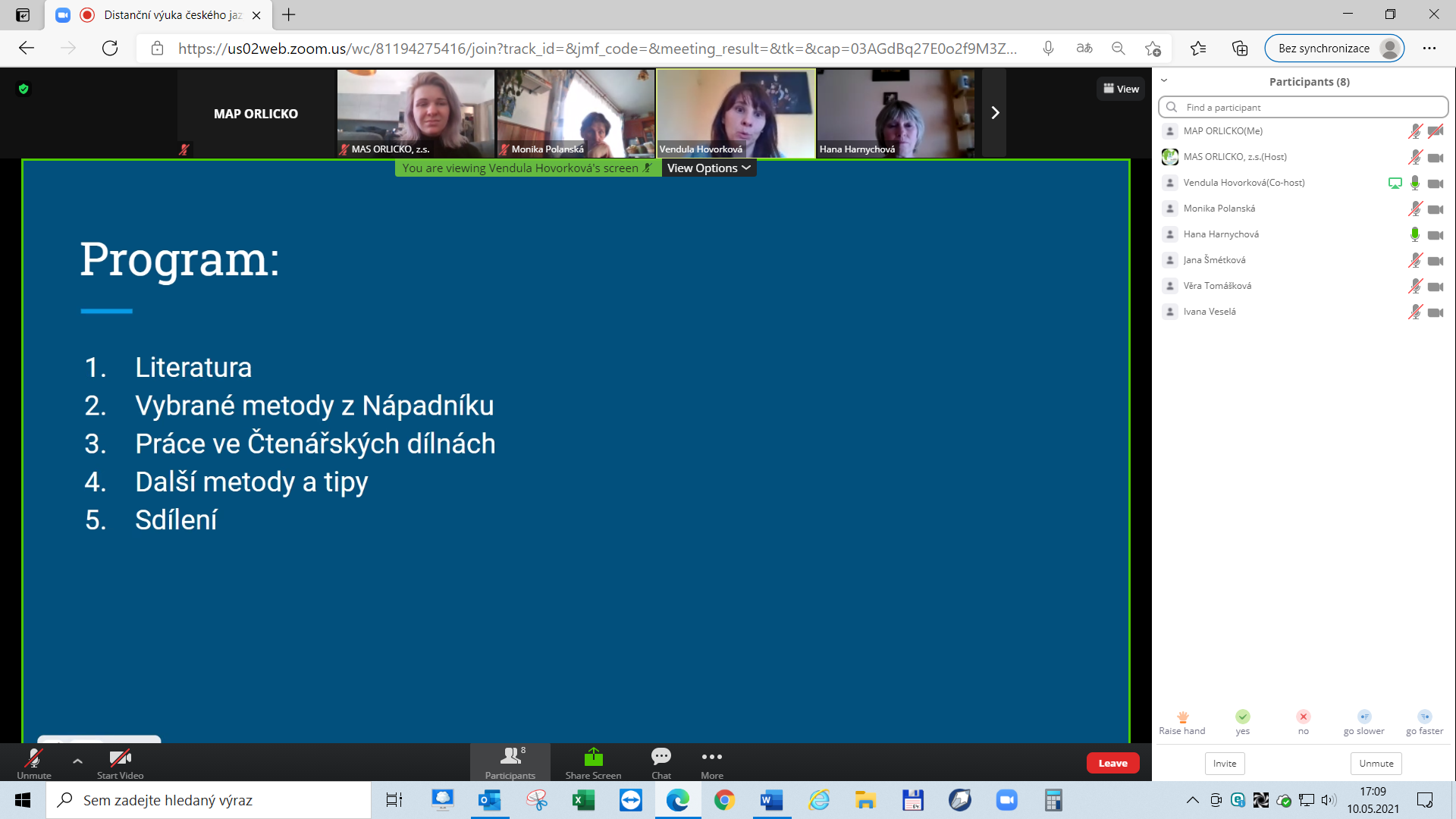 Workshop - Distanční výuka českého jazyka na 2. stupni ZŠ